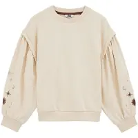 We fashion Sweatshirt beige / goudgeel / donkerrood