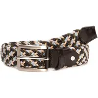 BA98 Riem 'Cologne' beige / lichtblauw / bruin / kaki