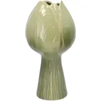 DK Design Daan Kromhout - Vaas - Tulp - Pistache - 11x21cm - Keramiek