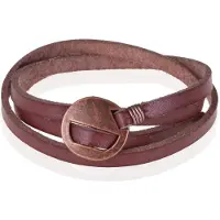 LGT JWLS Leren Wikkelarmband LGT Jewels Verstelbaar Bruin