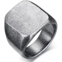 Mendes Stalen zegelring van Used Look-19mm