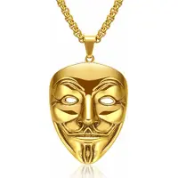 Mendes V for Vendetta kettinghanger Goudkleurig