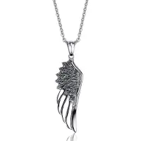 Mendes heren ketting Edelstaal Angel Wing