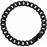 LGT JWLS Heren armband Edelstaal Link chain Black 9mm