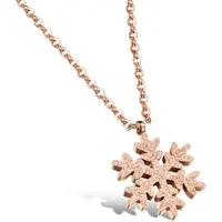 Cilla Jewels ketting Rosegoudkleurig Snowflake Pendant