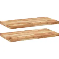vidaXL Wandschappen 2 st zwevend olieafwerking 60x40x4 cm acaciahout