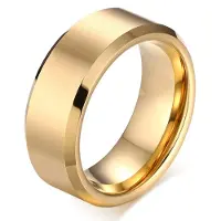 Mendes Wolfraam herenring 8mm Goud-19mm