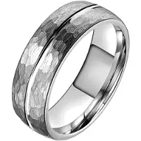 TJ Tom Jaxon Tom Jaxon wolfraam Ring Facet Groef Mat Zilverkleurig-20mm
