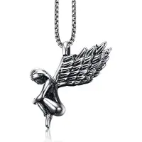 Mendes heren ketting Edelstaal Angel