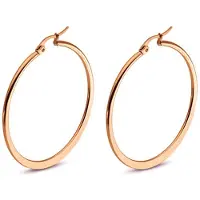 Cilla Jewels Hoop Oorringen Edelstaal Rose-50mm