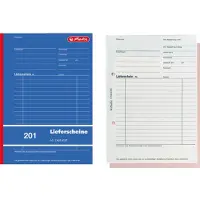 Herlitz leveringsboek A5, 2×50 vel, wit/roze, doorschrijfpapier