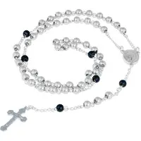 LGT JWLS LGT Jewels Rozenkrans Edelstaal Kralen Zilverkleurig