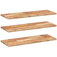 vidaXL Wandschappen 3 st zwevend olieafwerking 80x30x2 cm acaciahout
