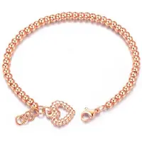 Cilla Jewels Dames Armband Kraalvormig met Hart Rose