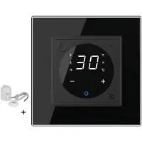 Livolo Thermostaat met zoneregeling | Zwart | Met bedrade Zonemotor |