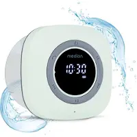 Medion S66884 Douche radio met Bluetooth (badkamerradio, FM radio, zuignap, LED display, IPX6 waterproof, geïntegreerde oplaadbare batterij, MD43884) groen