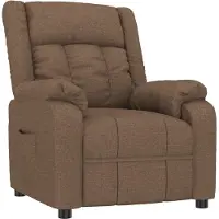 vidaXL Fauteuil verstelbaar stof bruin