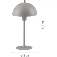 Schöner Wohnen Tafellamp Ali, crème / amber, Woon-/ Eetkamer, metaal, Scandinavisch, Tafellamp
