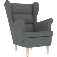 vidaXL Fauteuil 74x84x100 cm stof donkergrijs