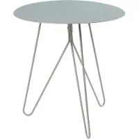 En.casa Bijzettafel Nopimi rond metaal 45x43 cm grijs mat []
