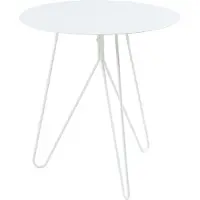 En.casa Bijzettafel Nopimi rond metaal 45x43 cm wit mat []