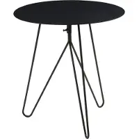 En.casa Bijzettafel Nopimi rond metaal 45x43 cm zwart mat []