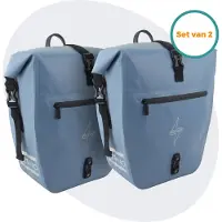 Voltano Enkele Fietstas Set E-bike - Ice Blauw - 46 Liter