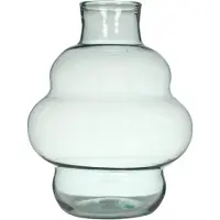 Hakbijl Glass Bloemenvaas Denise - transparant - glas - D25 x H30cm - decoratie - vazen