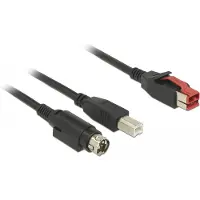 DeLOCK 85491, 5 meter, USB B, USB 2.0, mannelijk/mannelijk, 0,48 Gbit/s, zwart