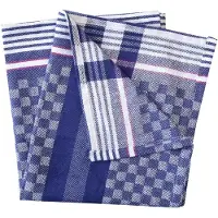 Hygostar theedoek, blauw-wit geruit, 240 g/m2