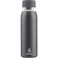 Motivai RVS Waterfles met Filter – 750ML – BPA-vrij & Herbruikbaar – Zuiveringsfles voor Schoon Drinkwater – Dubbelwandige Drinkfles – Grijs