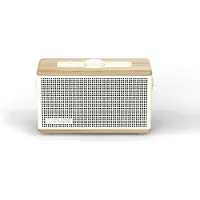 Pure Classic Aura - De draagbare Bluetooth-luidspreker met sfeerverlichting, Katoen wit/Eiken