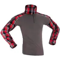Invadergear Flannel Combat T-shirt Met Lange Mouwen