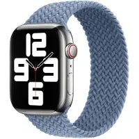 Apple Gevlochten solobandje voor de Watch | 44/45/46/49 mm - Maat 2 - Slate Blue