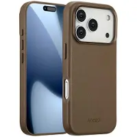 Accezz MagSafe Leather Backcover voor de Apple iPhone 17 Pro - Coffee Brown