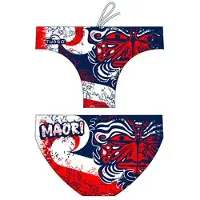 Turbo Maori Flag Waterpolo Swimming Brief Blauw 11-12 Years Jongen