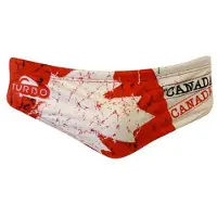Turbo Canada Swimming Brief Rood,Wit 5-6 Years Jongen