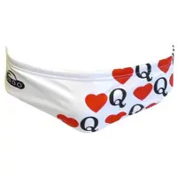 Turbo Q Corazones Swimming Brief Wit 7-8 Years Jongen