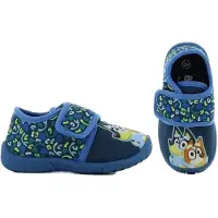 Bluey - Pantoffels kinderen voor jongens - Bingo en Bluey Sloffen kind met klittenbandsluiting - Schoenen van 2 tot 6 jaar - Maat 26 - Blauw