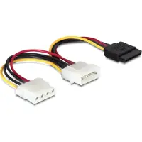 DeLOCK Molex naar SATA voedingskabel – 4-polig Molex M/F naar SATA