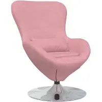 vidaXL Eivormige stoel Roze Fluweel