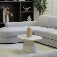 Giga Meubel Salontafel Cleo Ovaal Beige 90cm