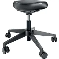 Leitz Ergo Zitkruk met Wieltjes en Comfortzitting - Ergonomische Zadelkruk - In Hoogte Verstelbaar - Zwart