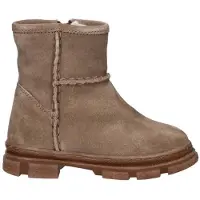 Nelson Kids suède enkelboots taupe Bruin Effen - maat 26