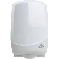 Fripa Papieren handdoekdispenser, Universele roldispenser, kunststof, wit voor universele rollen met max. diameter van 205 mm