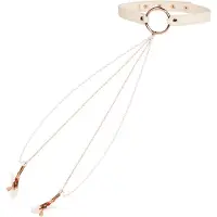 Sex & Mischief – S&M Peaches ‘n CreaMe Halsband met Tepelklemmen – Cream