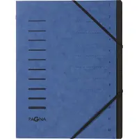 Pagna Sorteermap A4 Effen Karton 12-delig Blauw 24,5 x 0,5 x 32 cm (B x D x H)