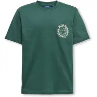 Only & Sons Junior Shirt 'OSJFRED DANIEL' crème / donkergroen
