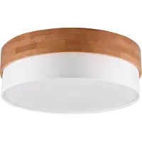 TRIO Ø 50cm plafondlamp Seasons hout met wit