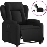 vidaXL Fauteuil verstelbaar elektrisch stof zwart